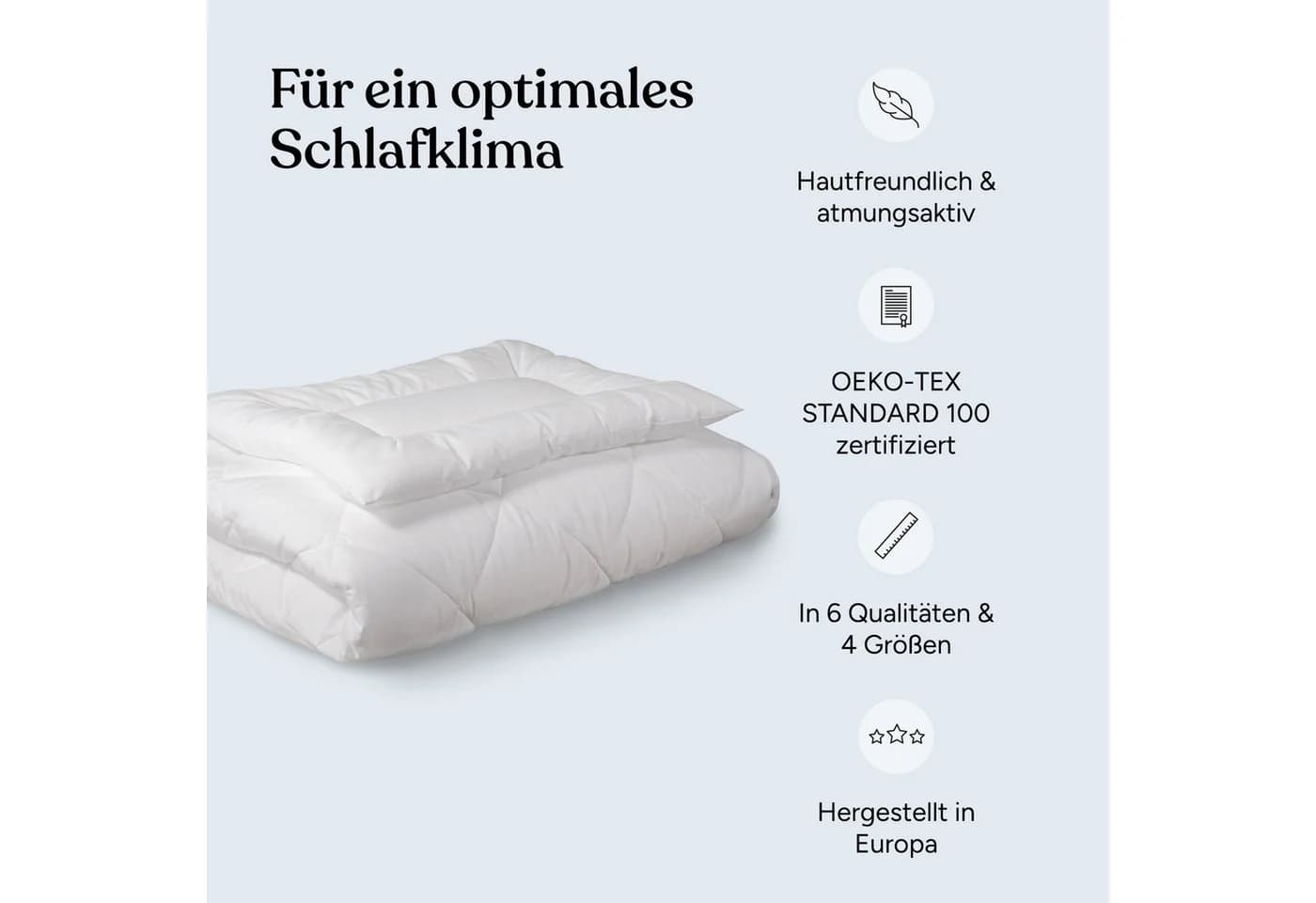 Ehrenkind Steppbett + Kopfkissen Kinder-Set Atmungsaktiv OEKO-TEX - Bild 3
