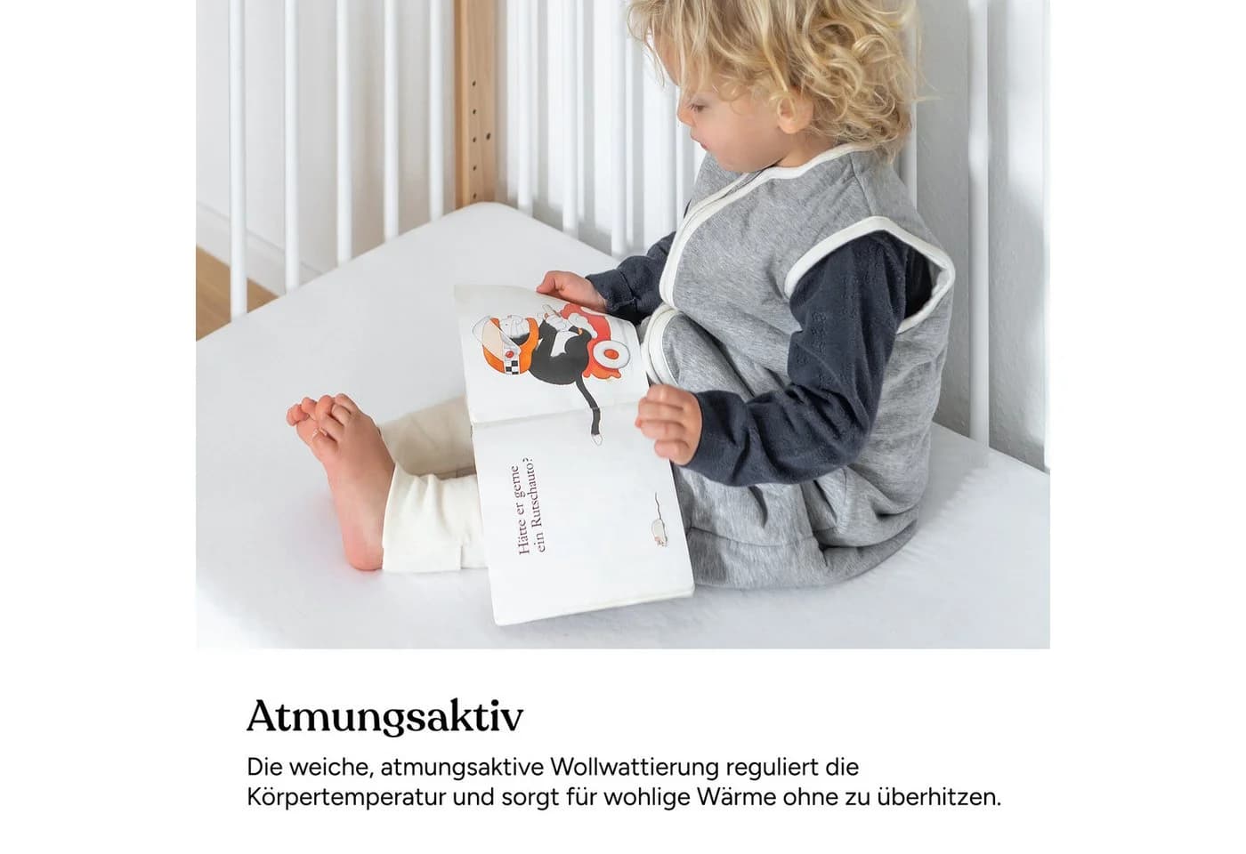 Ehrenkind Babyschlafsack mit Beinen Bio-Baumwolle & Schurwolle Ganzjährig - Bild 4