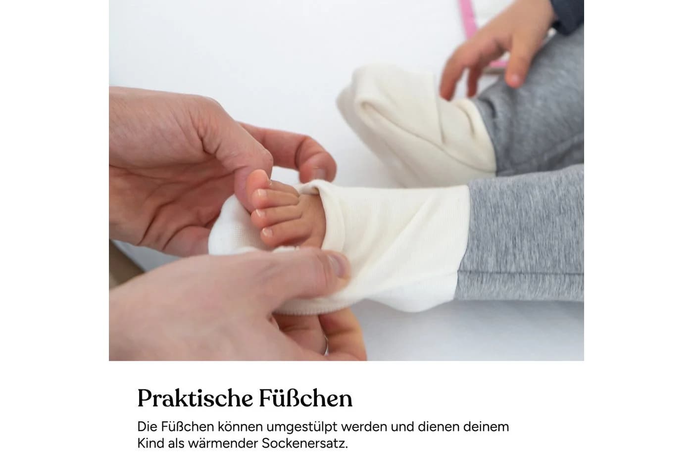 Ehrenkind Babyschlafsack mit Beinen Bio-Baumwolle & Schurwolle Ganzjährig - Bild 5