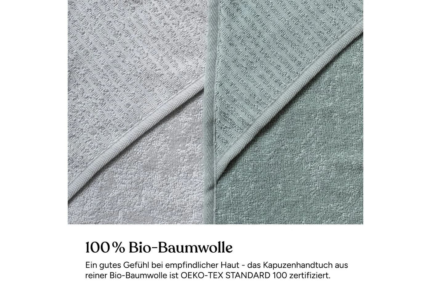 Ehrenkind Kapuzenhandtuch Baby 100% Bio-Baumwolle Beige - Bild 3