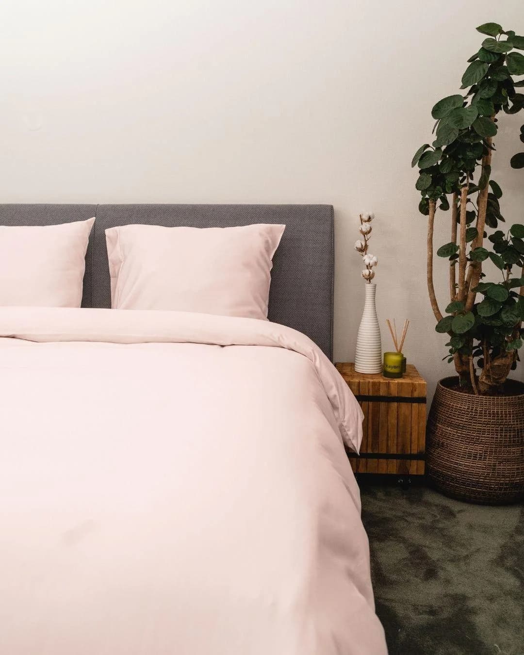 Kayori Bettwäsche Rosa Seide Pima-Baumwolle Jacquard