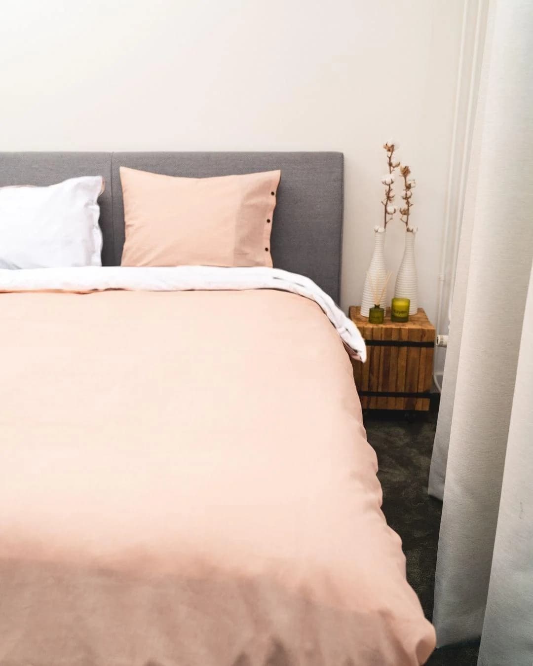 KAYORI Shima Bettwäsche Rosa 2-tlg. Renforcé 100% Baumwolle
