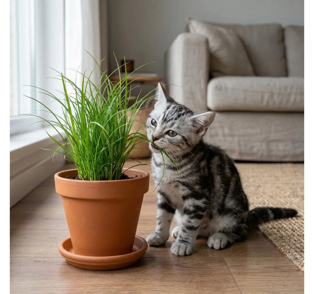 Bloomique Cyperus Zumula 3er Set - Haustierfreundliche Zimmerpflanze Grün