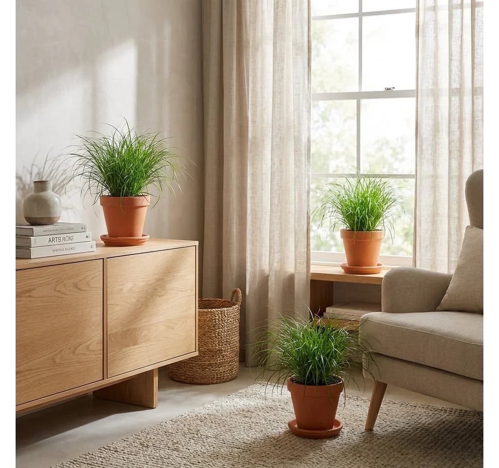 Bloomique Cyperus Zumula 3er Set - Haustierfreundliche Zimmerpflanze Grün - Bild 5