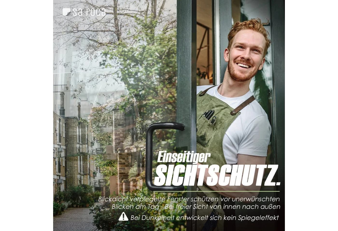 sa roca Sonnenschutz-Fensterfolie Spiegelfolie UV-Schutz Silber/Bronze - Bild 4