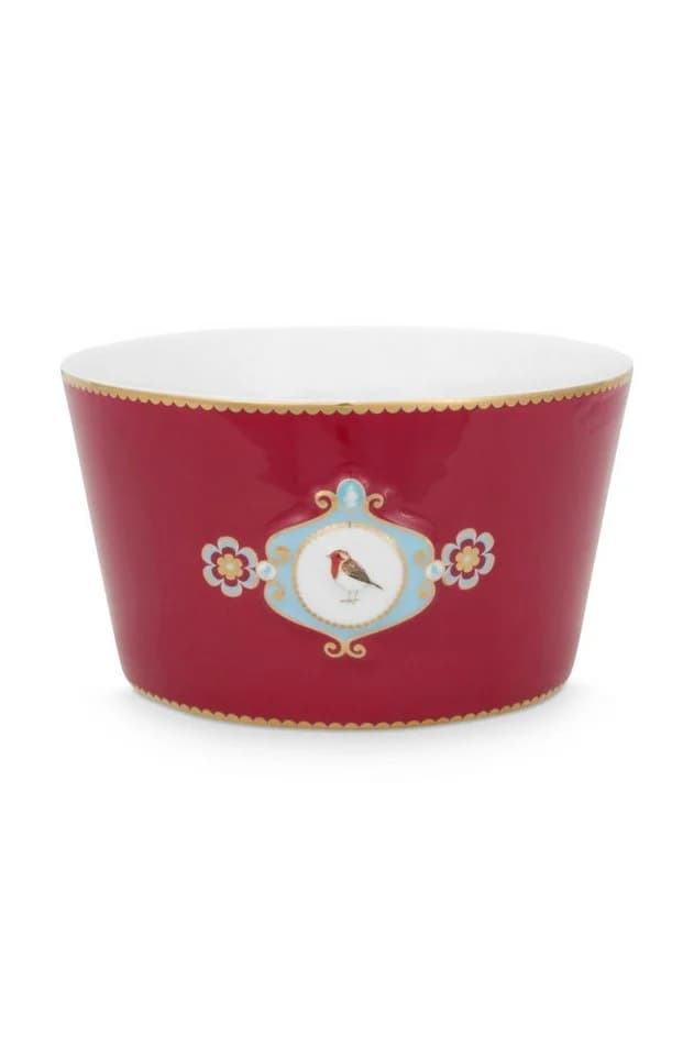PiP Studio Love Birds Medaillon Bowl Rot 15cm Bone China - Bild 2