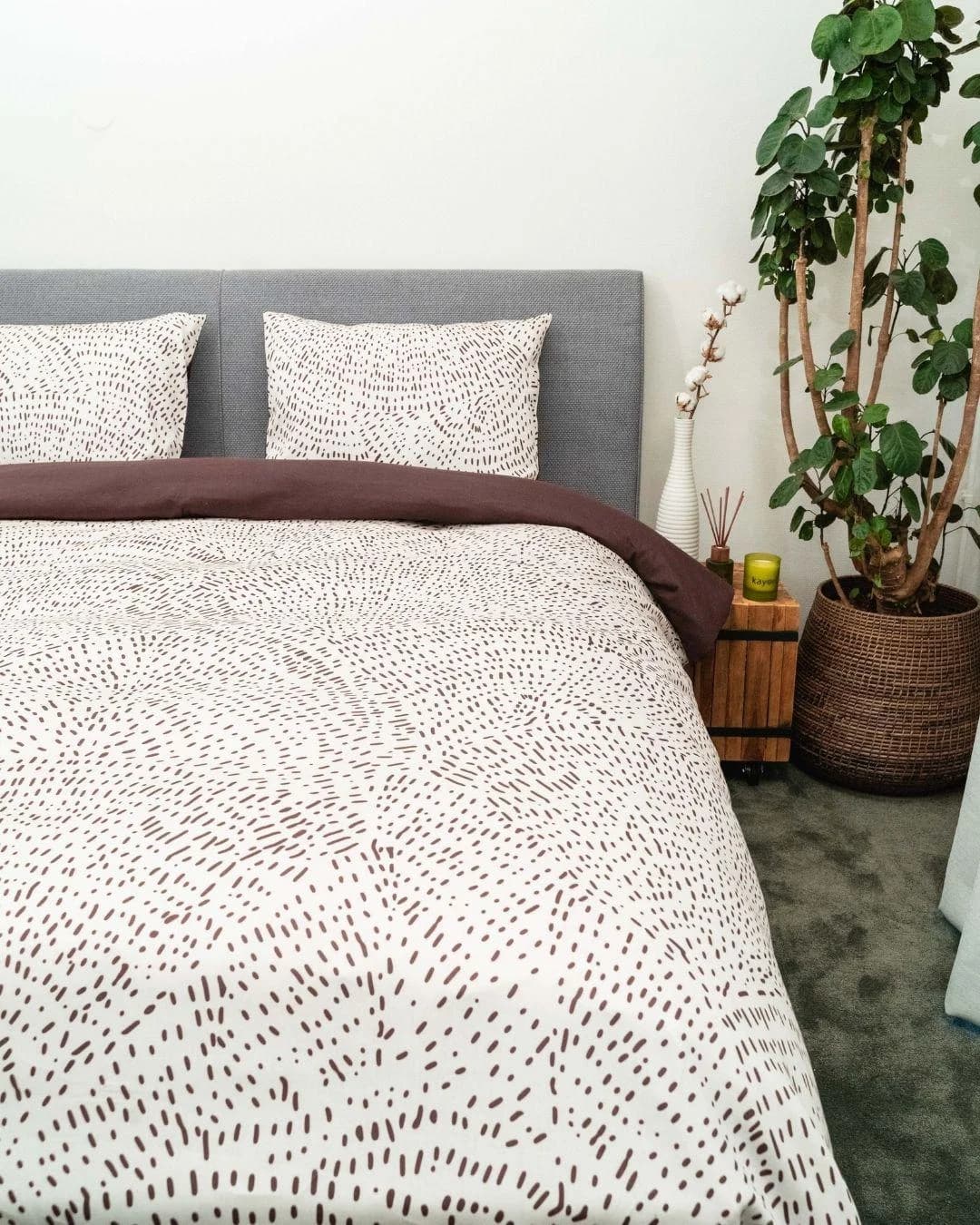 KAYORI Bettwäsche Shima Natur Mako-Satin 100% Baumwolle