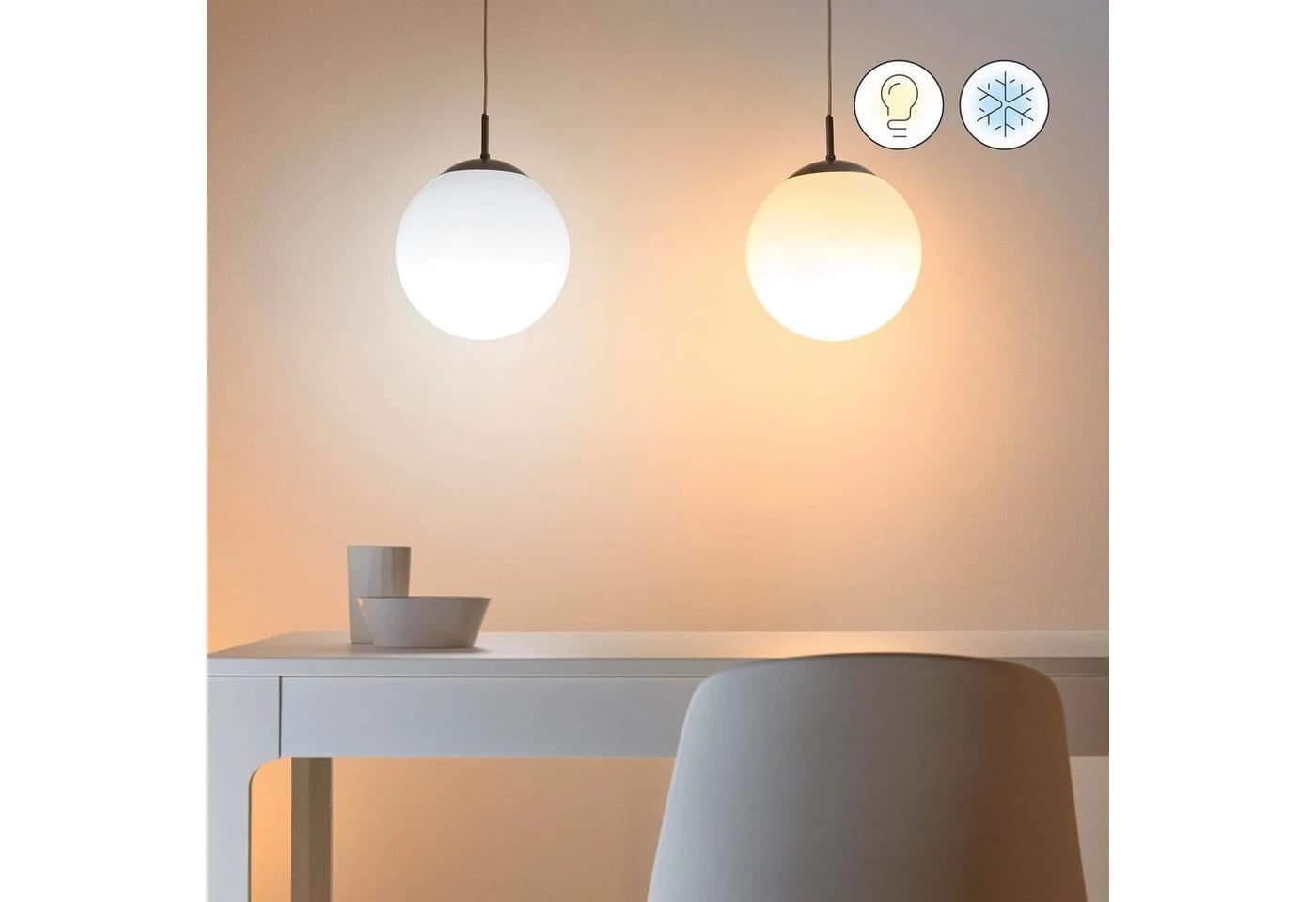 LED-Lampe E27 Tropfenform Matt Smart