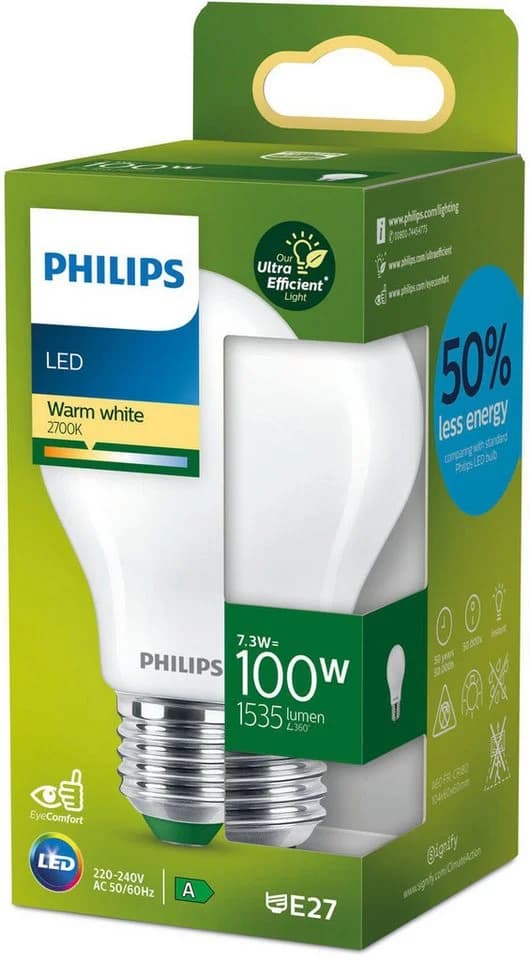 Philips E27 LED-Lampe A60 7,3W 1535lm 2.700K matt - Bild 3