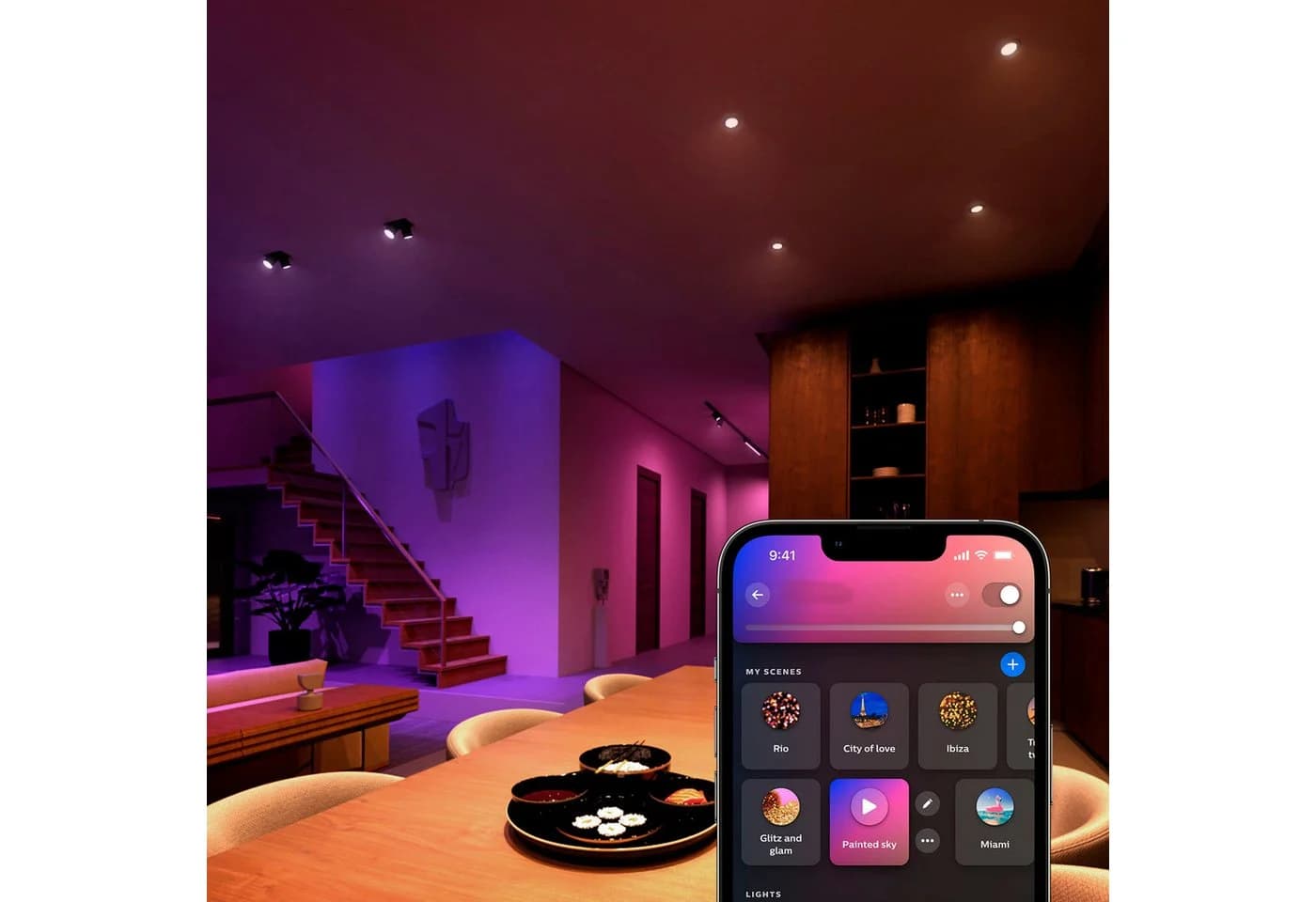 Philips Hue LED-Leuchtmittel White and Color Ambiance GU10 2 St.