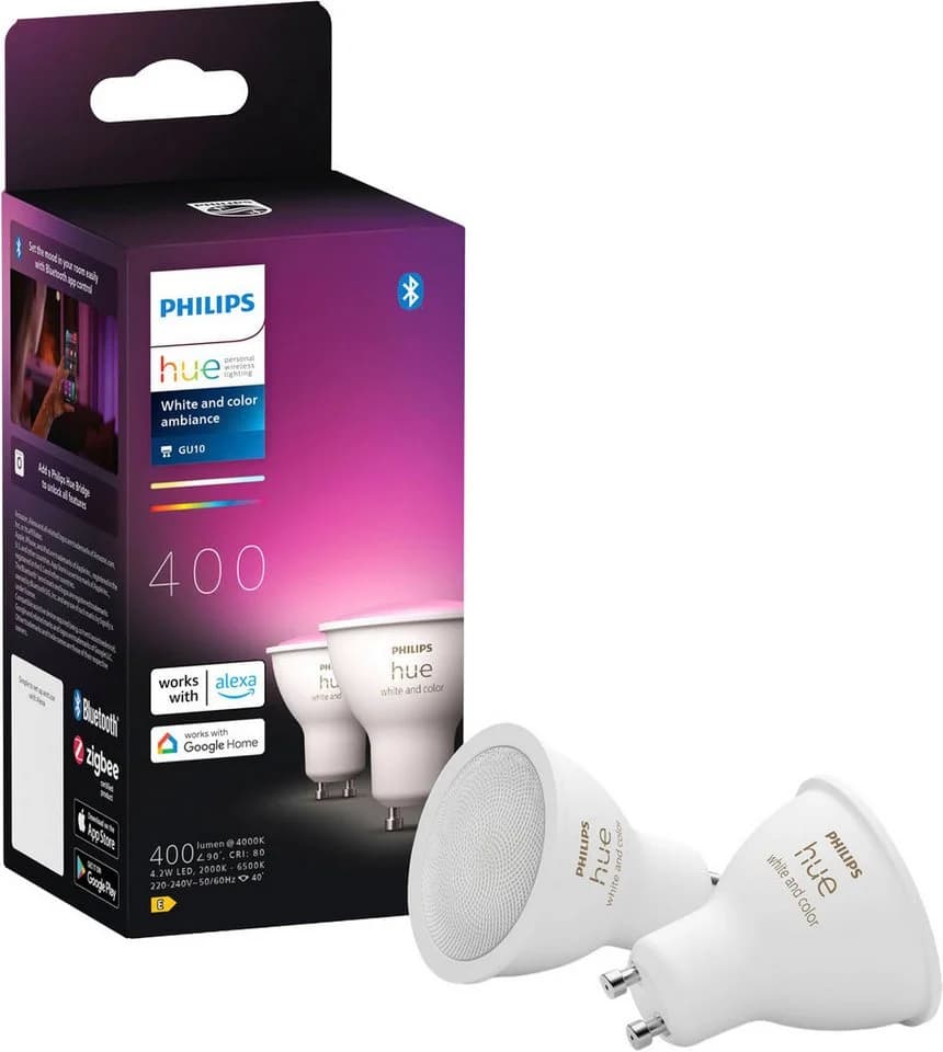 Philips Hue LED-Leuchtmittel White and Color Ambiance GU10 2 St. - Bild 2