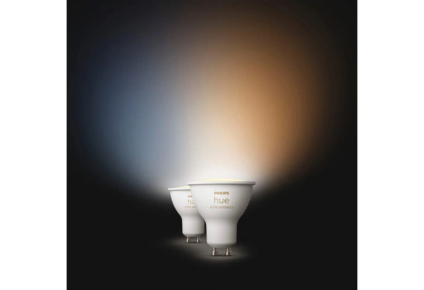 Philips Hue LED-Leuchtmittel White Ambiance 400lm GU10 2er Set