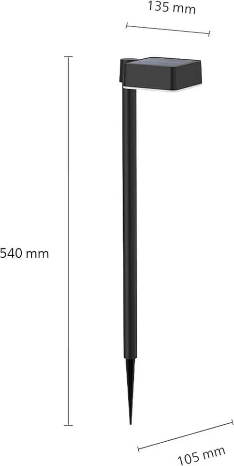 Philips LED Solarleuchte Outdoor Vynce Spiess Schwarz - Bild 4
