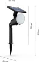 Philips LED Solarleuchte Outdoor Jivix Spiess 1.4W Schwarz Bild 5