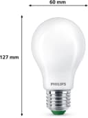 Philips LED-Leuchtmittel UltraEfficient 3er Set E27 Warmweiß Glas Bild 5