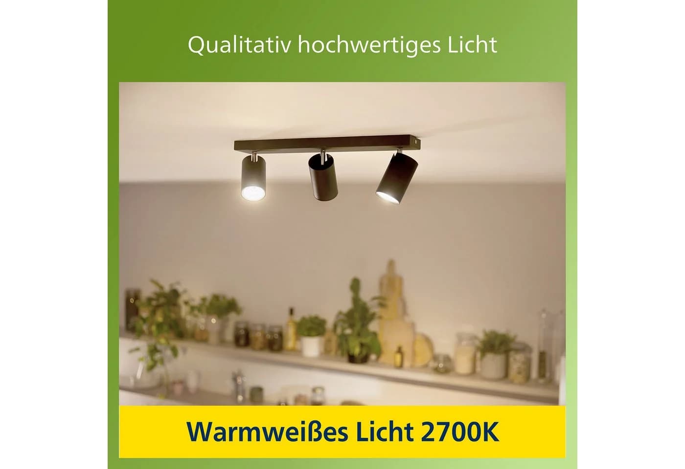 Philips LED-Leuchtmittel UltraEfficient 50W, GU10, 3er Set, Warmweiß, 375 Lumen, EyeComfort - Bild 4