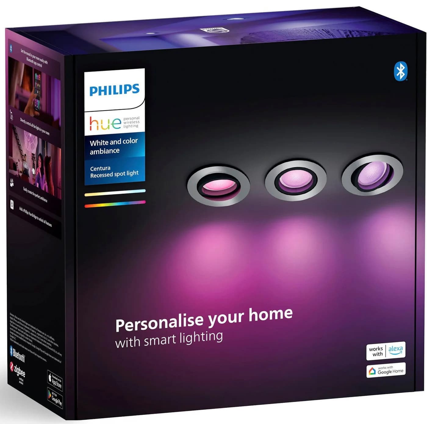 Philips Hue Centura Einbauspot 3er Pack GU10 LED Silber - Bild 4