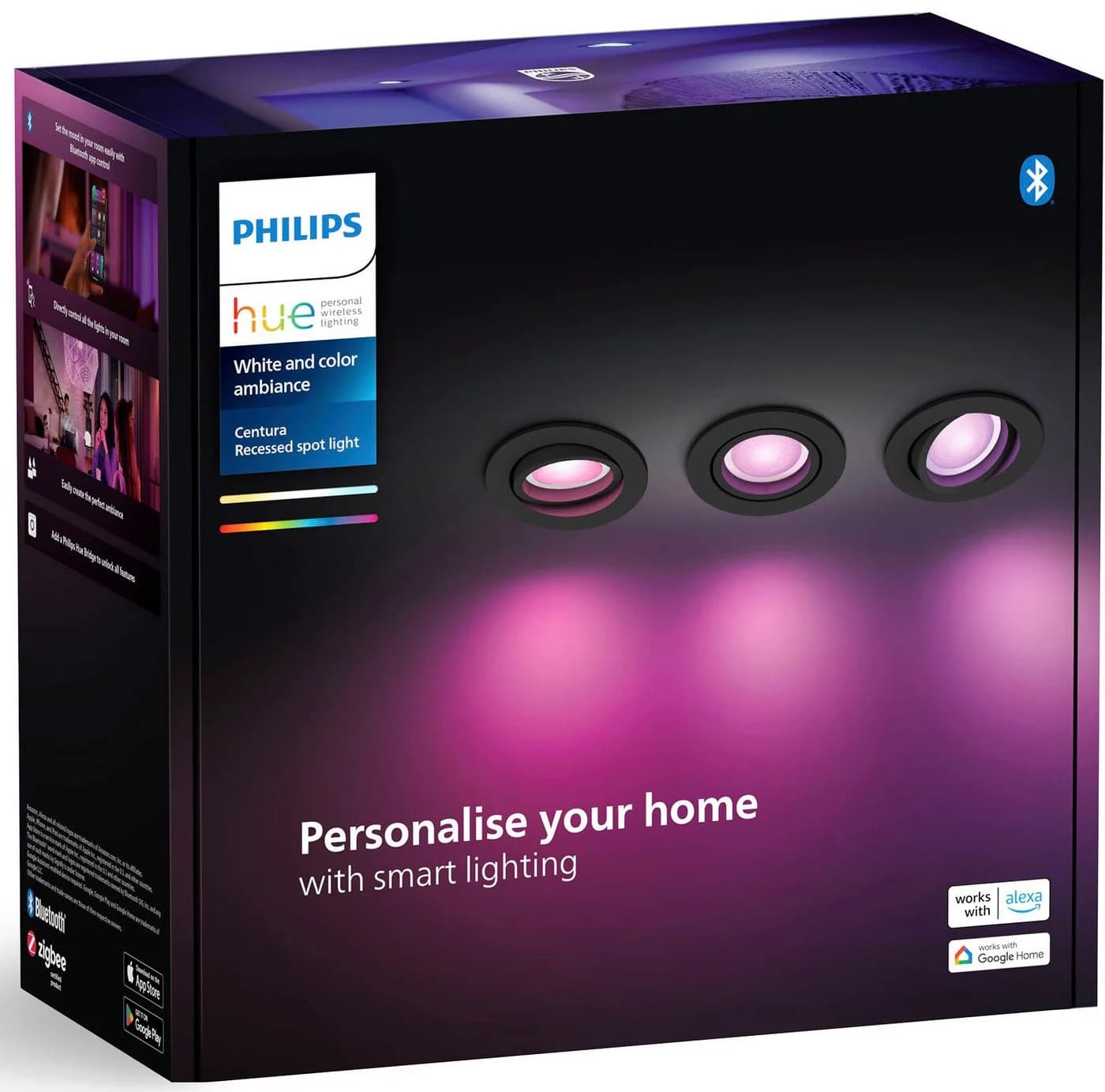 Philips Hue LED Einbauleuchte White & Color Ambiance Centura Einbauspot 3er Pack RGB - Bild 4