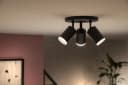 Philips Hue Fugato 3er Deckenspot LED Schwarz White & Color Ambiance Bild 1