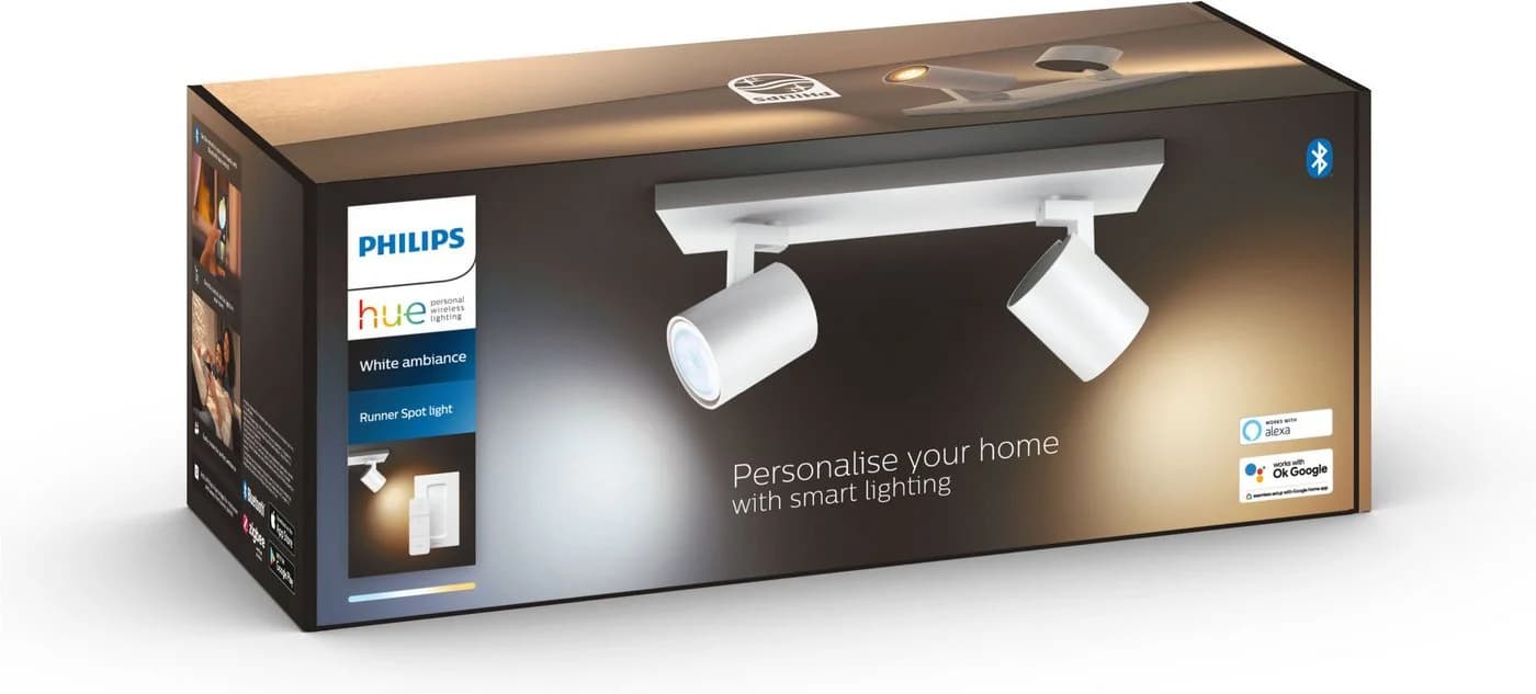 Philips Hue Runner LED-Spot, 2-fl., Dimmschalter, weiß - Bild 4