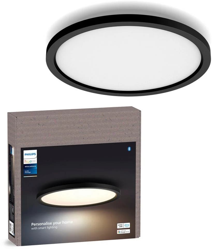 Philips Hue LED Panel White Ambiance Aurelle Panel rund, Abschaltautomatik, Bluetooth, CCT - über Fernbedienung, Dimmfunktion, Farbsteuerung, Leuchtdauer einstellbar, Memoryfunktion, Nachtlichtfunktion, Smart Home, Timerfunktion, dimmbar über Fernbedienung, erweiterbar, mehrere Helligkeitsstufen, LED fest integriert, warmweiß - kaltweiß - Bild 3