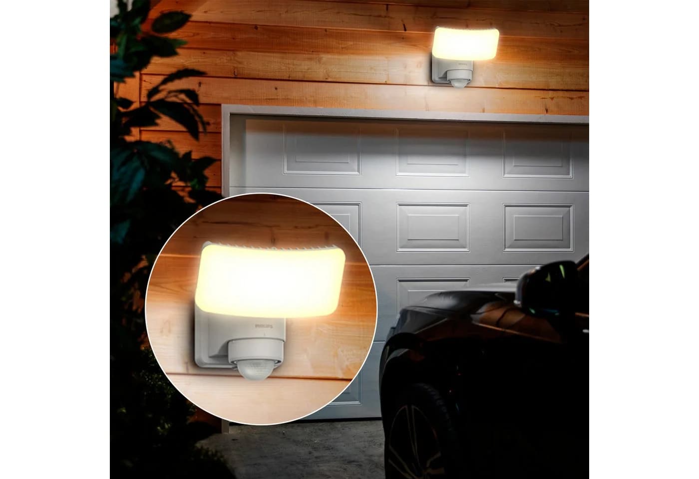 Philips LED-Solar-Außenstrahler Tylus, weiß, Sensor - Bild 1