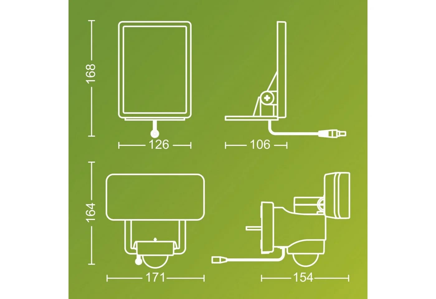 Philips LED-Solar-Außenstrahler Tylus, weiß, Sensor - Bild 5