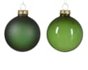Kaemingk Weihnachtsbaumkugel Glas 6cm 6er Set Tannengrün Transparent Bild 1