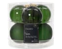 Kaemingk Weihnachtsbaumkugel Glas 6cm 6er Set Tannengrün Transparent Bild 2