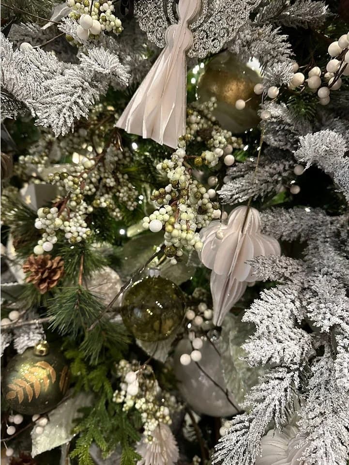 Kaemingk Weihnachtsbaumkugel Glas 6cm 6er Set Tannengrün Transparent - Bild 3