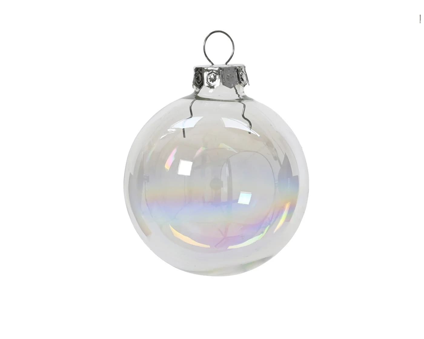 Kaemingk Weihnachtsbaumkugel Glas 3,5cm 16 Stück Klar Irisierend
