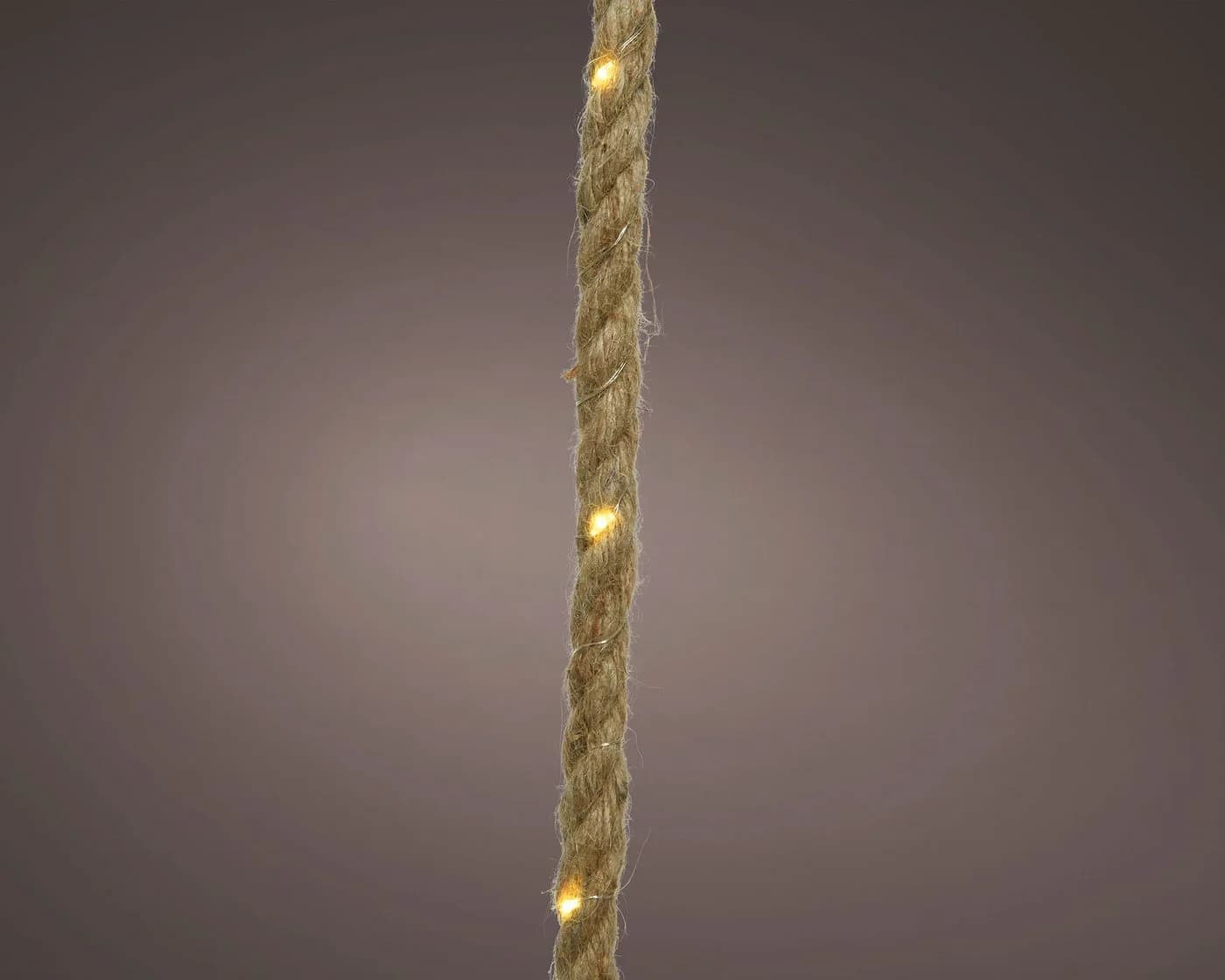 Lumineo LED Solarleuchte 5m Jute Warmweiß Dauerlicht