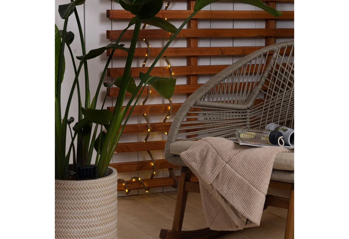 Lumineo LED Solarleuchte 5m Jute Warmweiß Dauerlicht - Bild 4