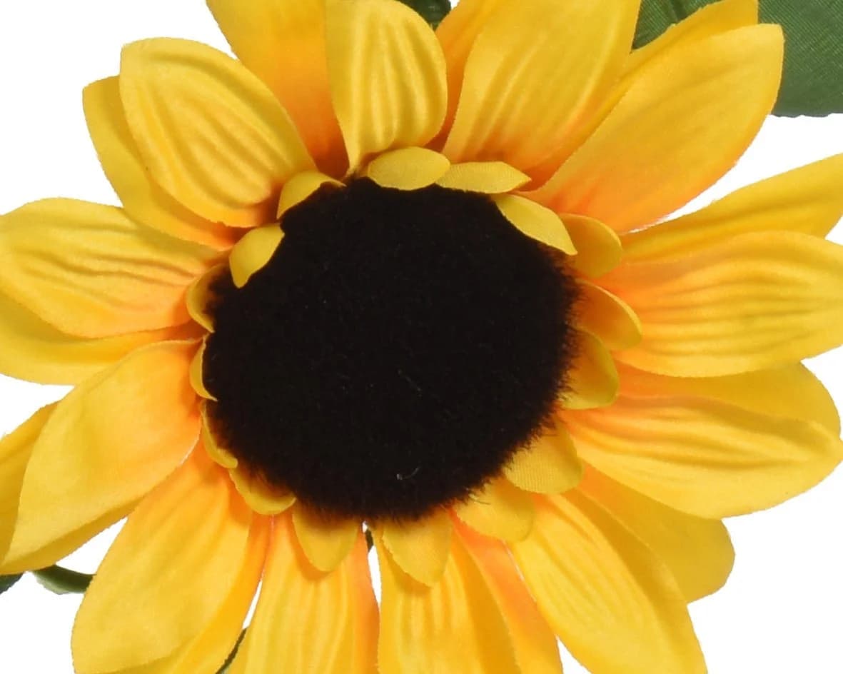 Decoris season decorations Künstliche Sonnenblumen Girlande 10x150cm Gelb/Grün
