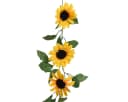 Decoris season decorations Künstliche Sonnenblumen Girlande 10x150cm Gelb/Grün Bild 2