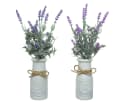 Decoris Künstlicher Lavendel 32cm in Glasflasche Lila Bild 2