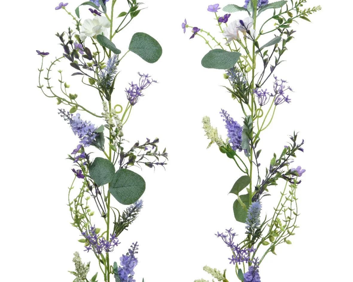 Decoris Kunstblumen Girlande Wildblumen 180cm Lila Violett - Bild 2