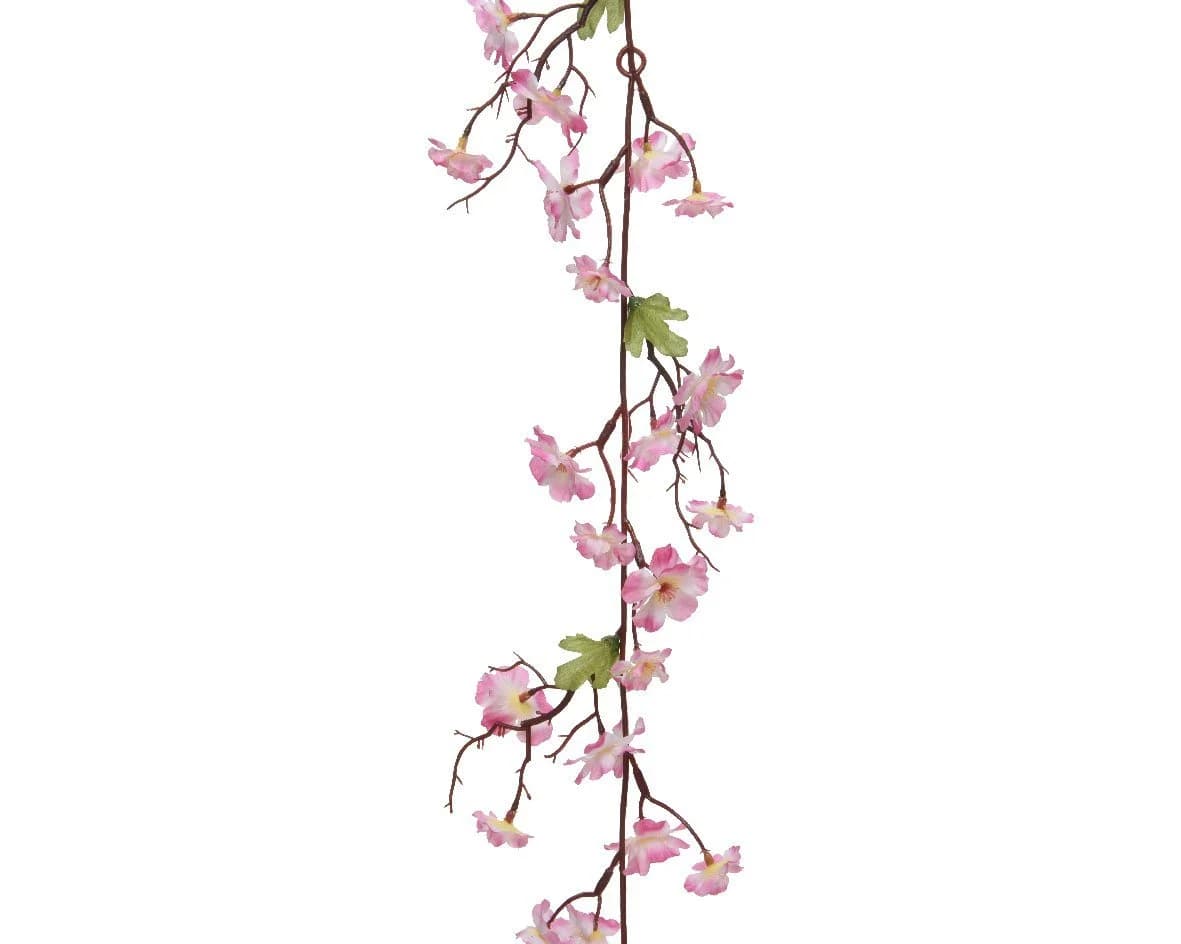 Kunstblumen Girlande Sakura - Kirschblüte 187cm Rosa - Bild 2