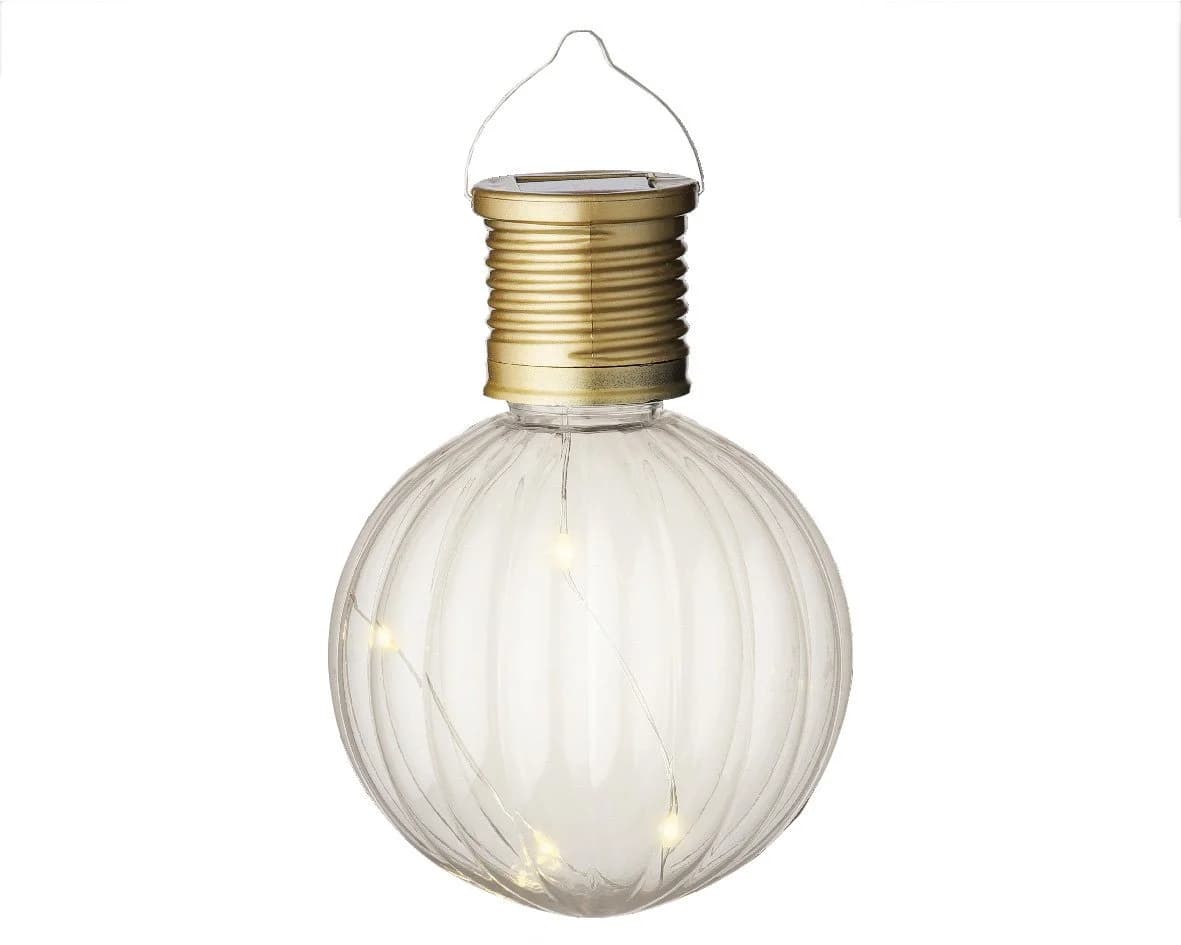 Lumineo LED Solarleuchte 6er Set Transparent Retro