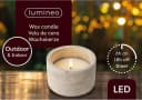 Lumineo LED-Kerze mit Flacker-Effekt und Timer in Grau Bild 1