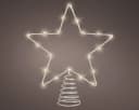 Lumineo LED Christbaumspitze Stern 27cm Metall Silber Warmweiß Bild 1