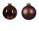 Kaemingk Weihnachtsbaumkugel Glas 8cm 6er Pack Braun Bild 1