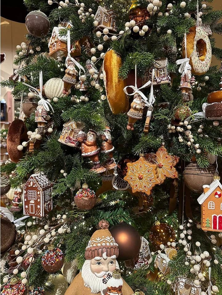 Kaemingk Weihnachtsbaumkugel Glas 8cm 6er Pack Braun - Bild 3