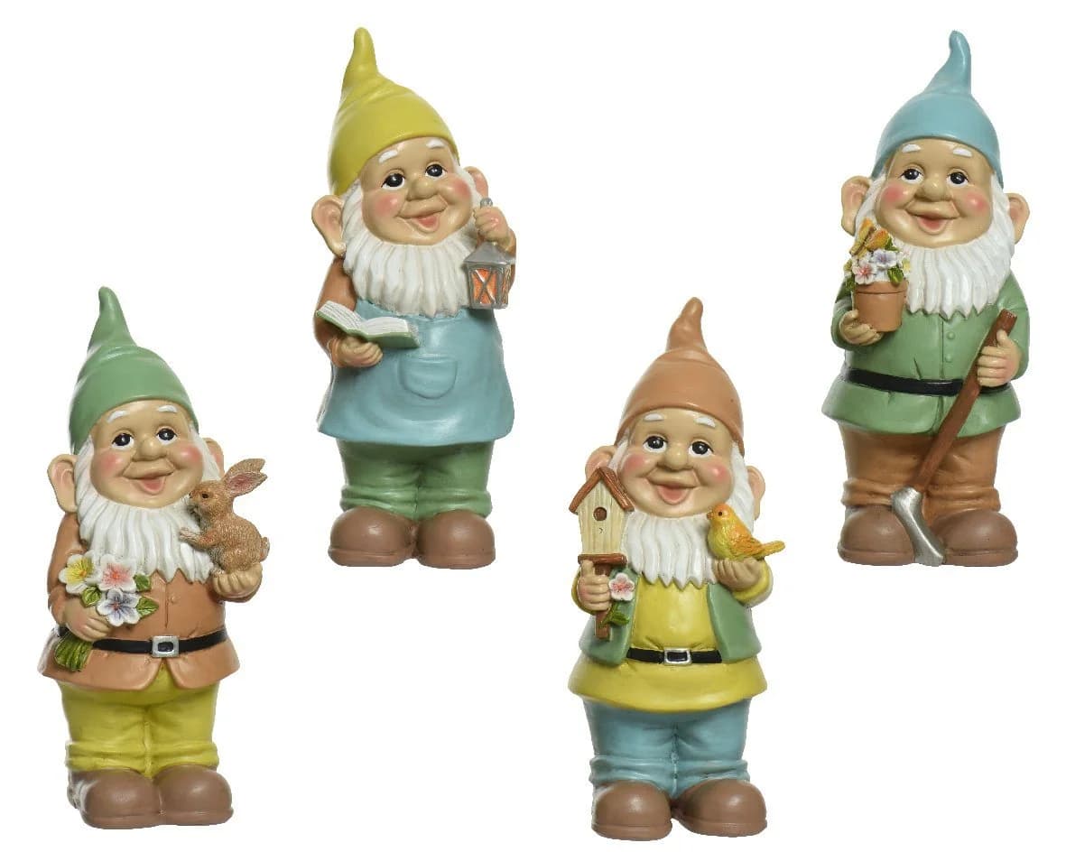 Decoris season decorations Gartenzwerg Keramik 20cm Bunt Pastell