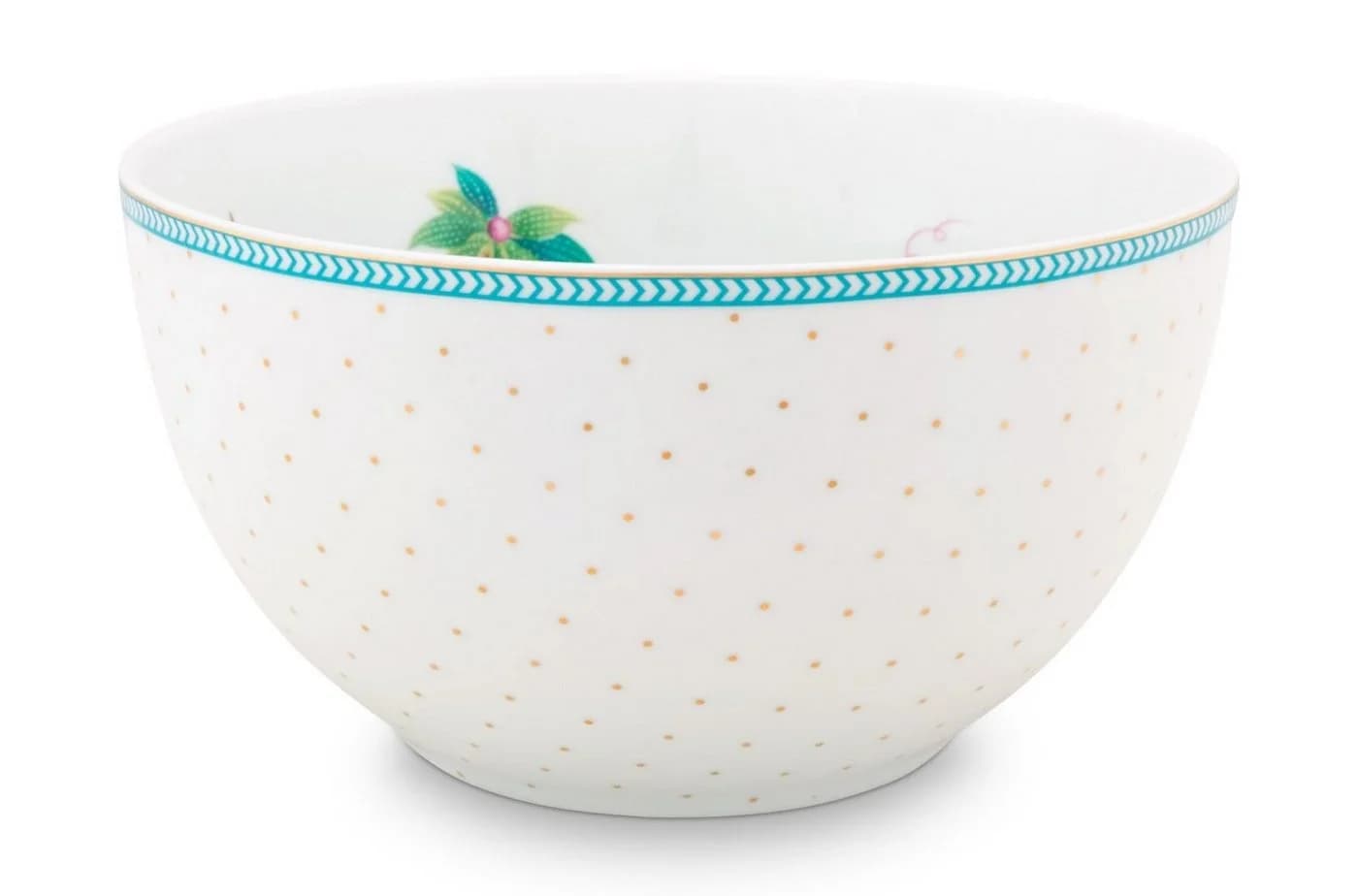 PiP Studio Schale Jolie Flowers Dots Gold 15 cm Porzellan - Bild 2