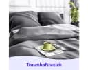 Wolkenfeld Kissenbezug Mako-Satin Anthrazit 80x80 cm Bild 1