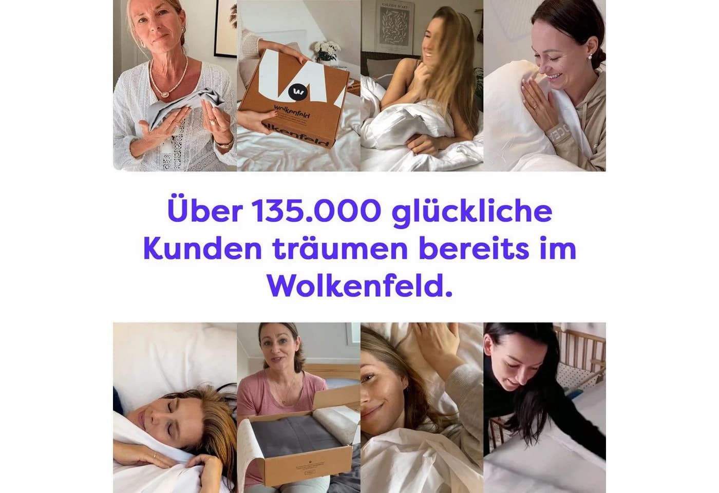 Wolkenfeld Kissenbezug Mako-Satin 70x90 cm Grau - Bild 5