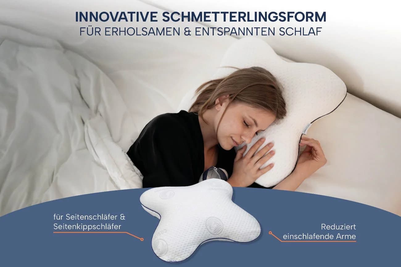 casimum Nackenstützkissen Schmetterling Memory Foam Ergonomisch - Bild 4