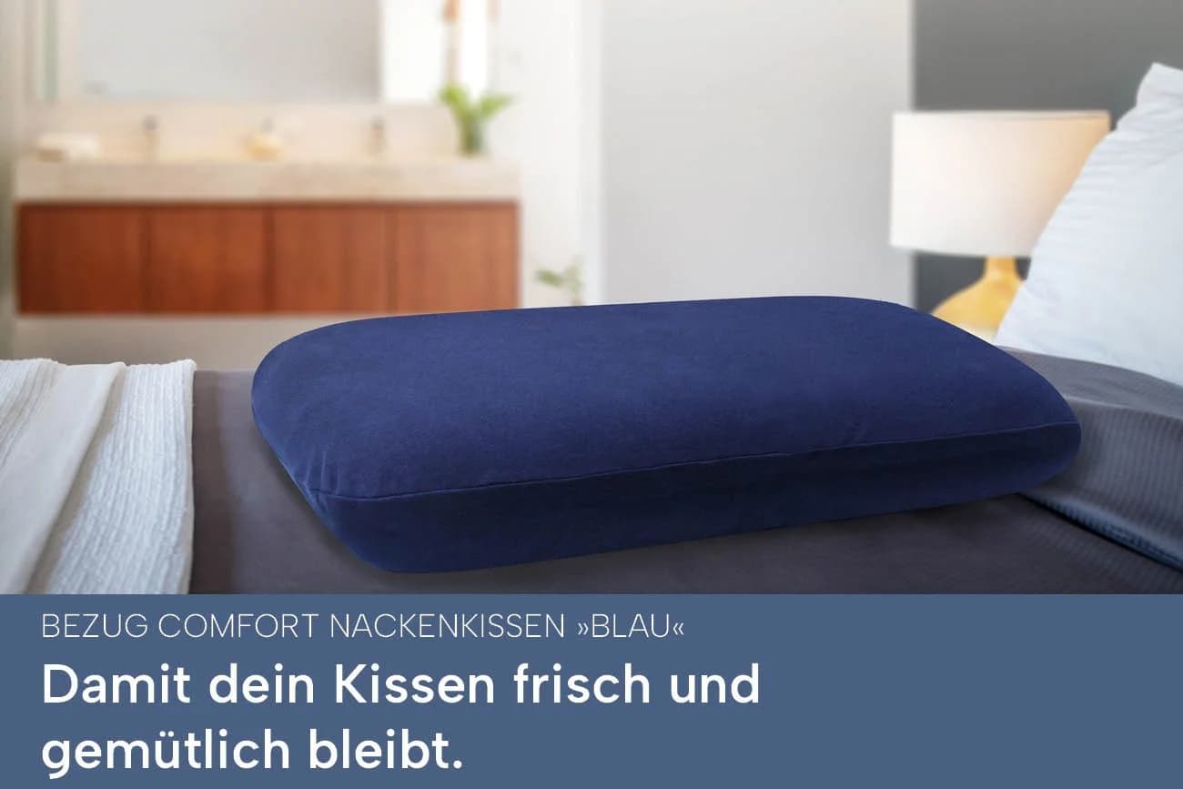 casimum Kissenbezug Nackenkissen COMFORT Blau 70x40 cm Doppelpack