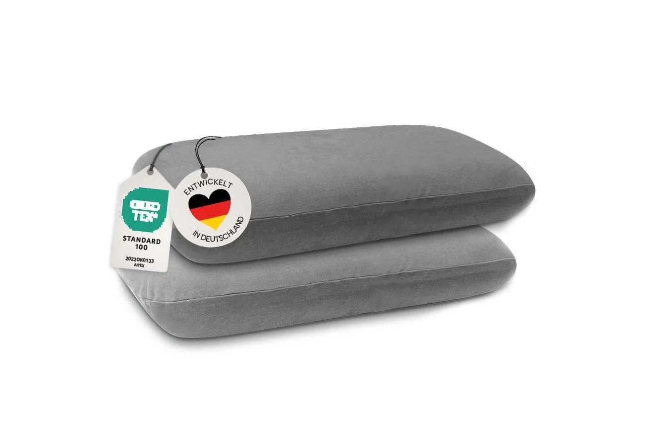 casimum Kissenbezug Comfort Grau 2 Stück 70x40 cm - Bild 2